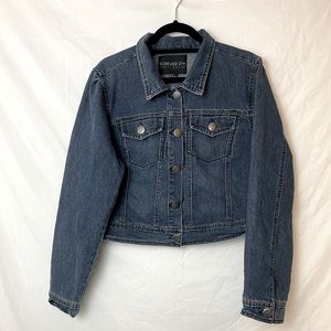Forever21 Plus Cropped Denim Jacket